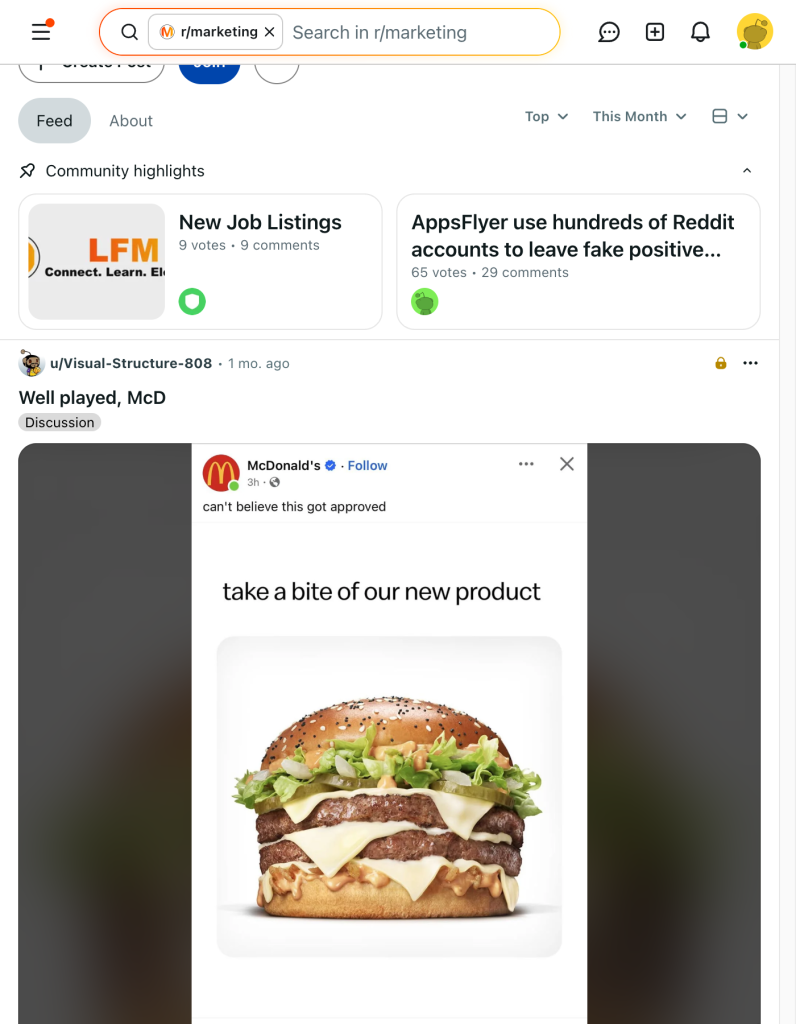 reddit marketing top posts